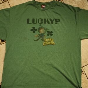 Vintage Lucky? Lucky Charms Green Men's T-Shirt 2XL
